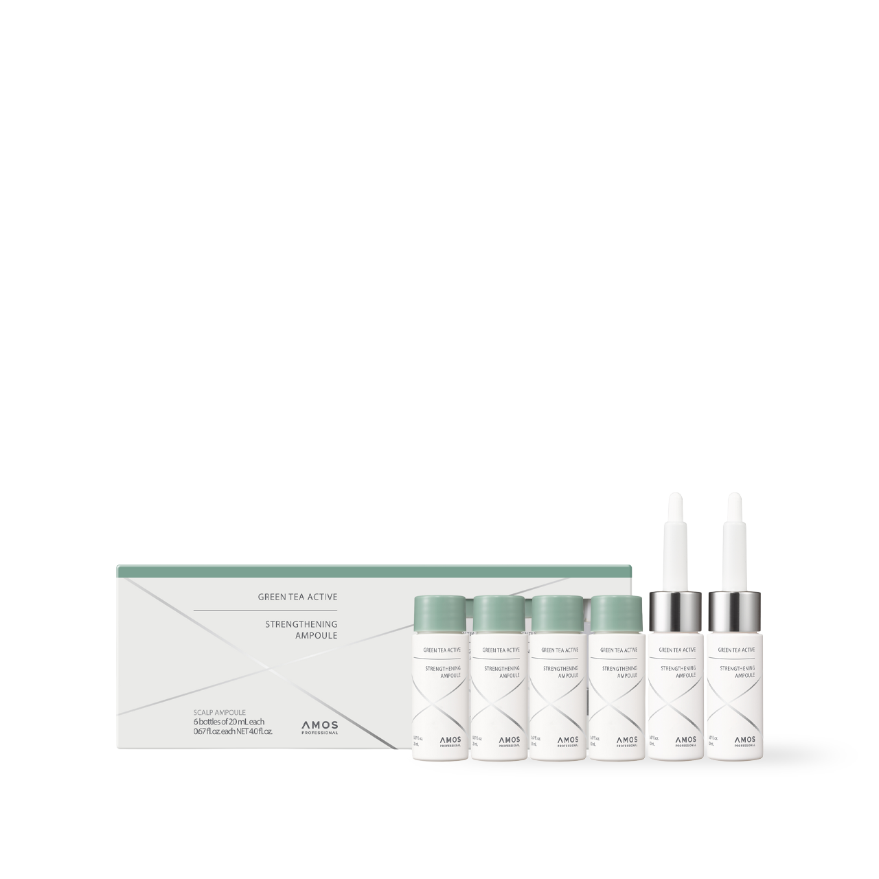 [Amos] Professional Green Tea Active Strengthening Ampoule 20ml*6